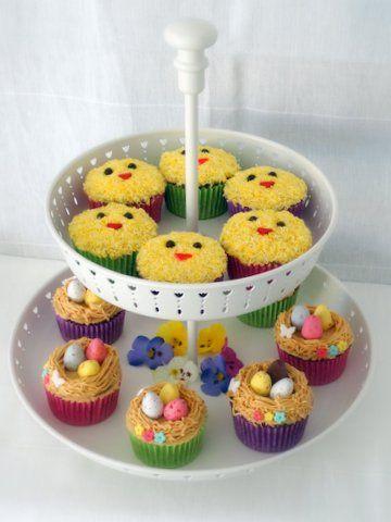 Cupcakes pollito de pascua