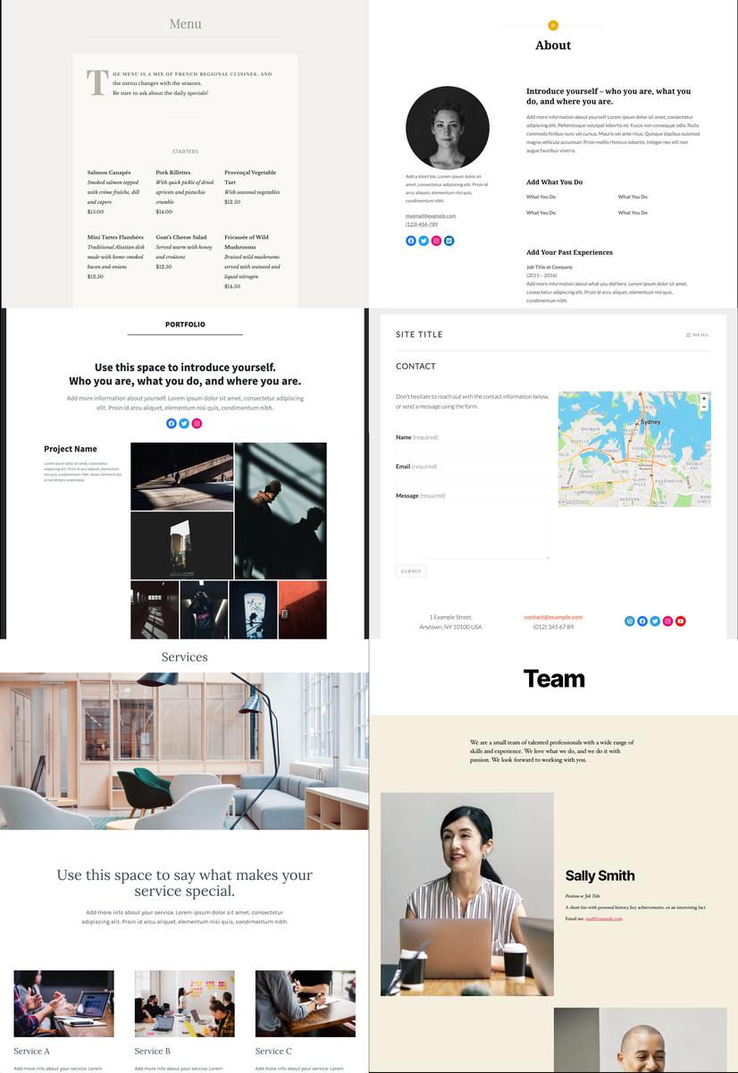 This image has an empty alt attribute; its file name is sample-layouts.png
