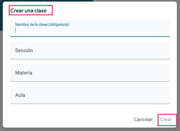Crear una clase en Classroom