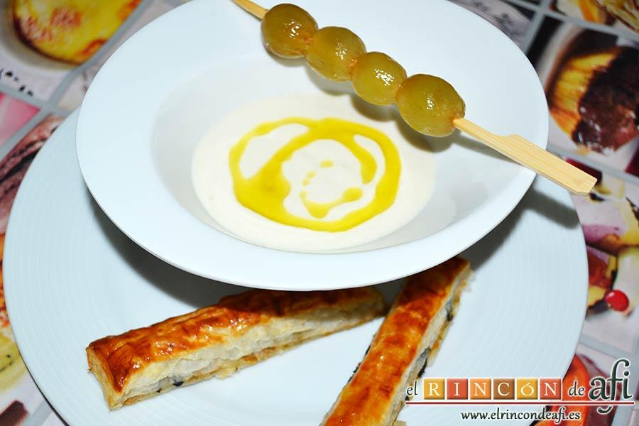 Ajoblanco, sugerencia de presentación