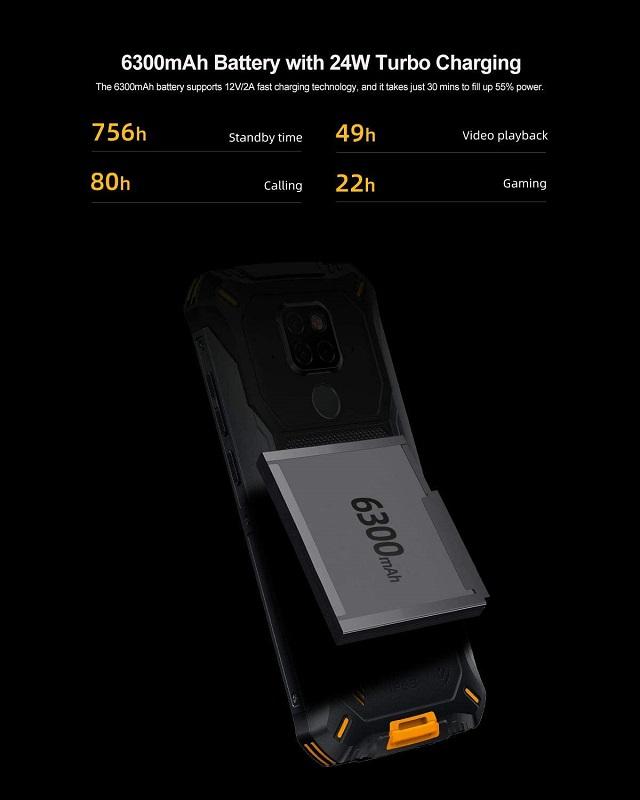 Doogee S68 Pro, batería