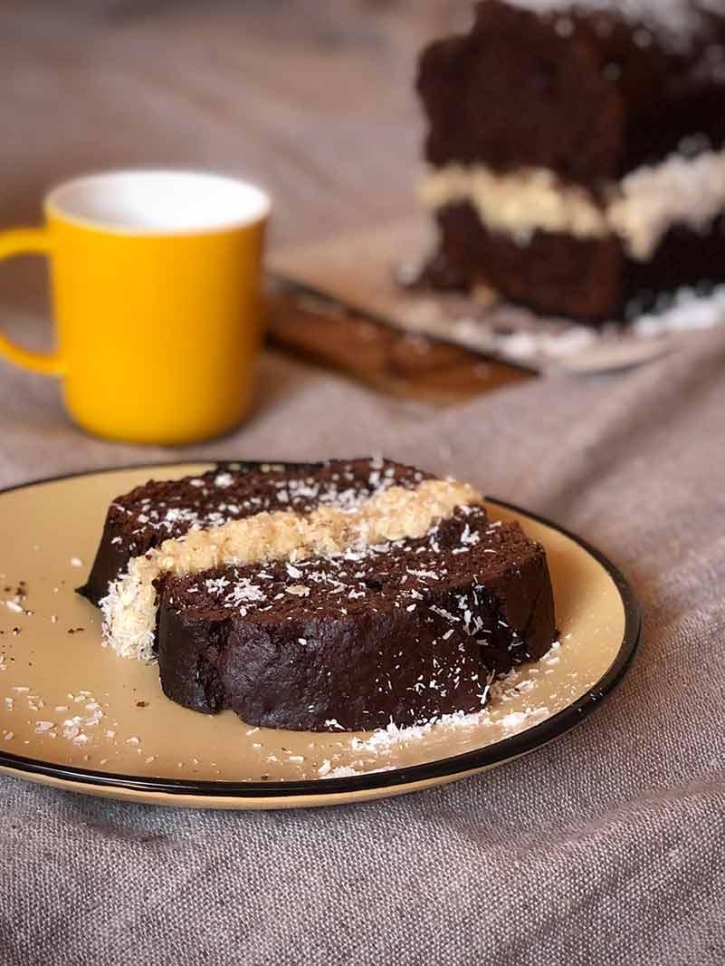 como hacer bizcocho de chocolate y coco