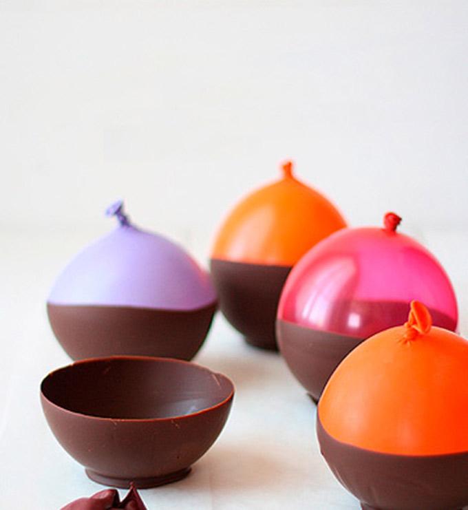 Cocinar con niños, tazones de chocolate