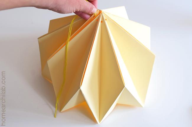 lámpara de origami DIY