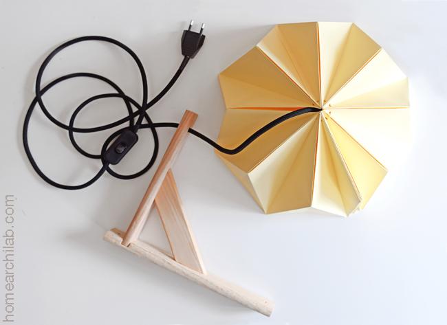 lámpara de origami DIY