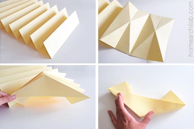 pantalla de lámpara de origami DIY