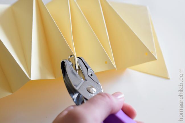 lámpara de origami DIY