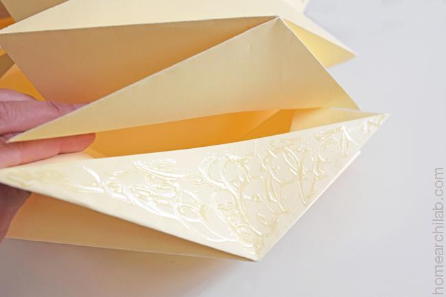 lámpara de origami DIY