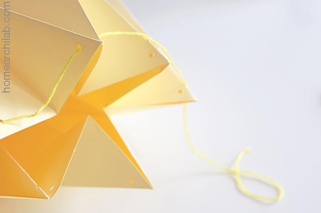 lámpara de origami DIY