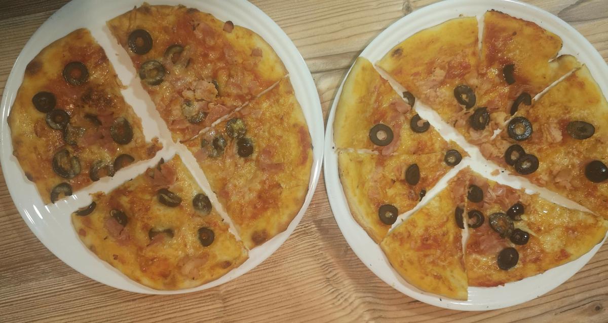 masa de pizza en la Mounsier cuisine