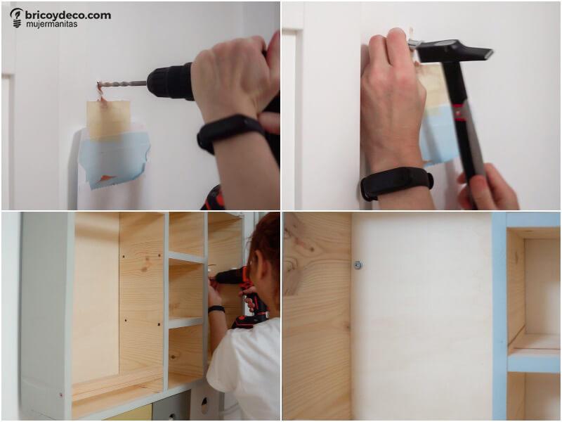 como fijar un mueble a la pared