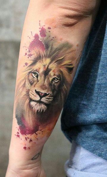 Tatuajes de felinos en colores