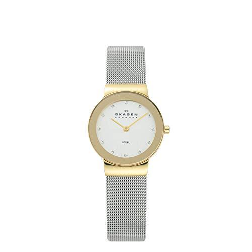 Skagen Reloj con Correa de Metal, para Mujer Slimline Bicolor 358SGSCD