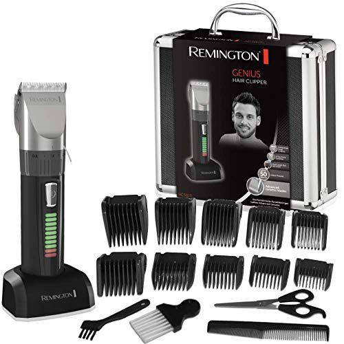 Remington Genius HC5810 - Máquina de Cortar Pelo, Cuchillas de Cerámica, Recargable, 10 Peines, Prestaciones Profesionales, Color Negro