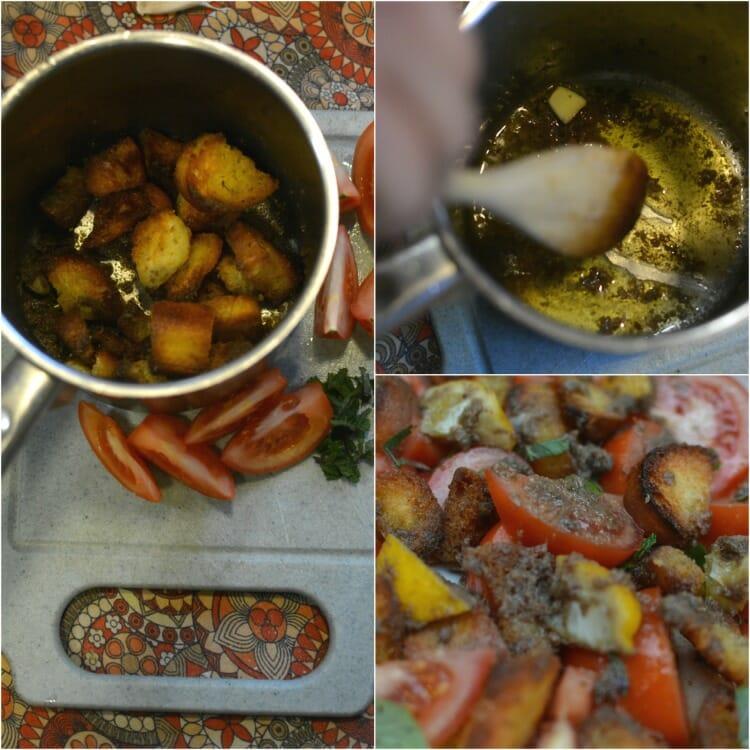 Cómo preparar la más deliciosa ensalada de tomates, pan tostado y anchoas