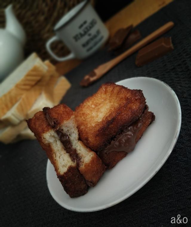 Torrijas con crema de cacao