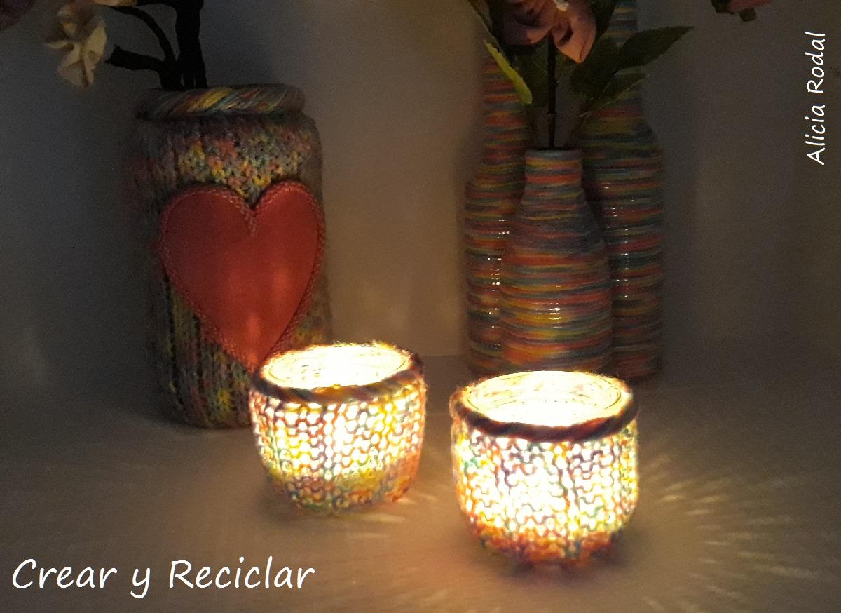 Cómo decorar envases, frascos o botellas de vidrio, de una manera fácil y divertida, para hacer en familia y con materiales reciclados.