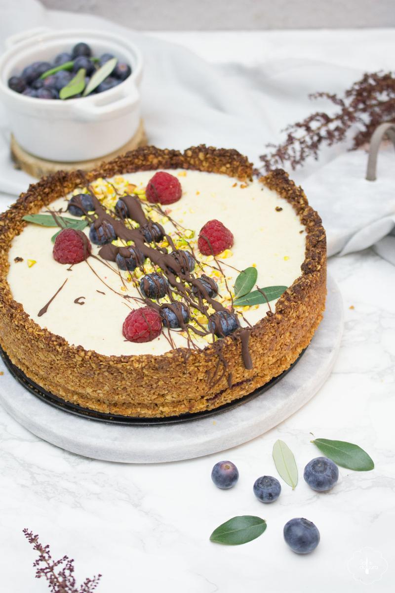 Receta de tarta raw de chocolate blanco