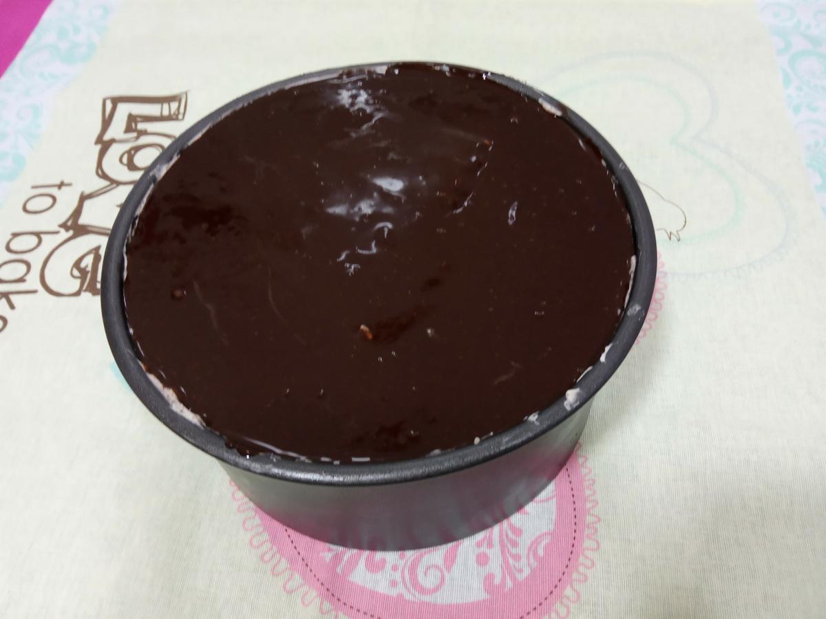Cubierta ganache de chocolate