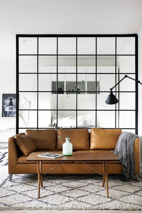 cristalera como separador en espacios pequeños