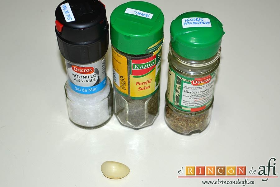 Pan rallado de Buddy, preparar las especias