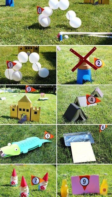 Mini golf casero. Vía Pinterest.