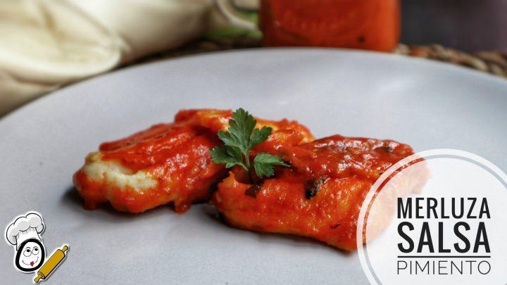 Cómo hacer merluza en salsa de pimientos de piquillos