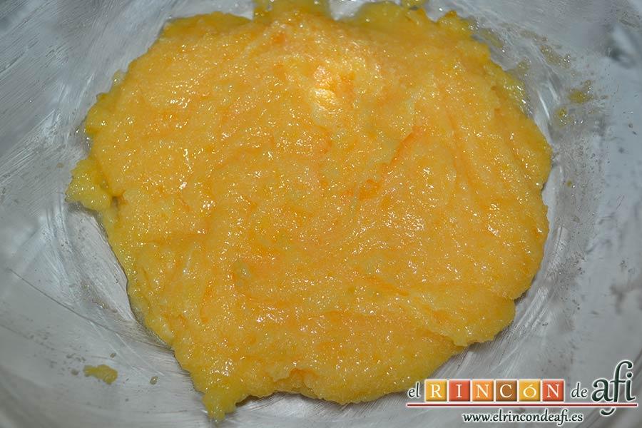 Bizcocho hormiguero, mezclar bien