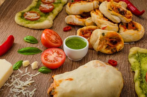 Rollitos de pizza fitness