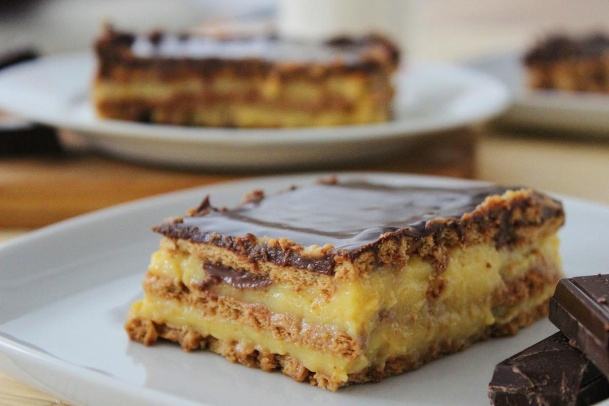 tarta de galletas y flan