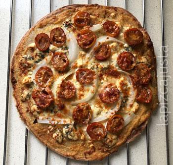 pizza con base de quinoa