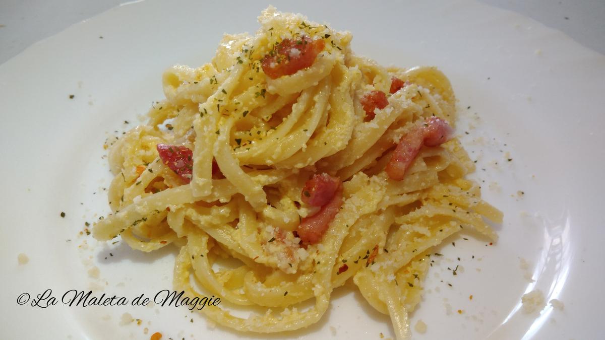 Espaguetis a la carbonara