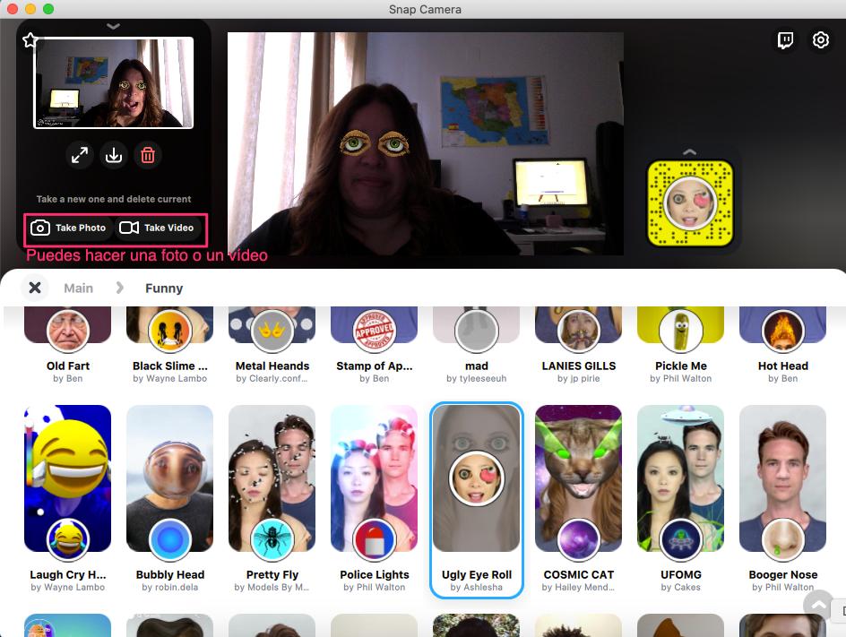 Filtros para videollamadas con Snapchat