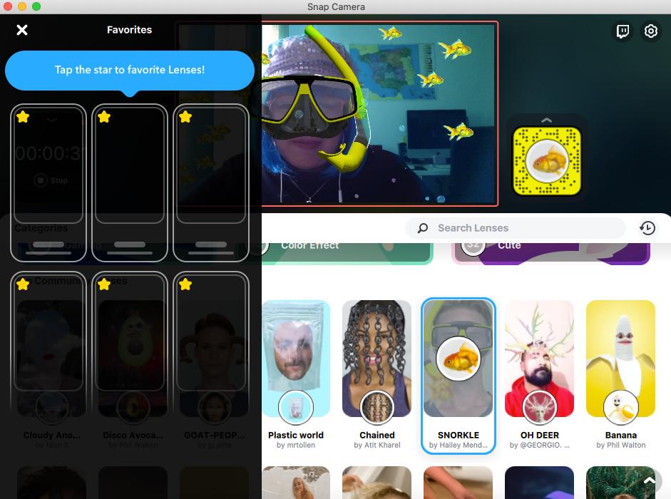 Filtros para videollamadas con Snapchat