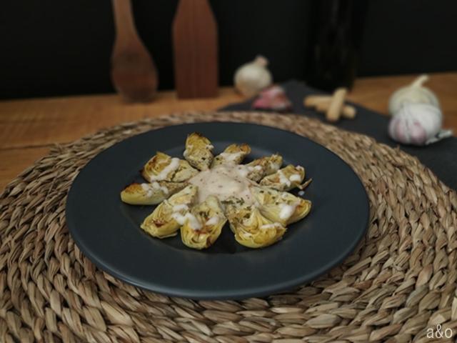  Alcachofas al horno con bechamel