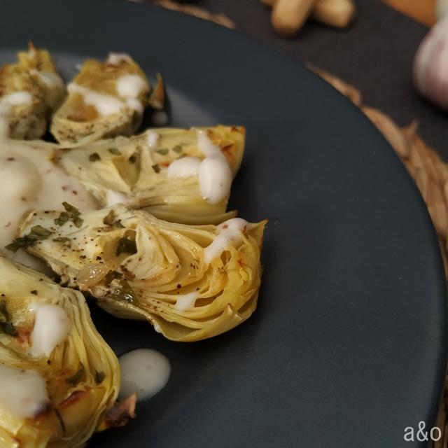  Alcachofas al horno con bechamel