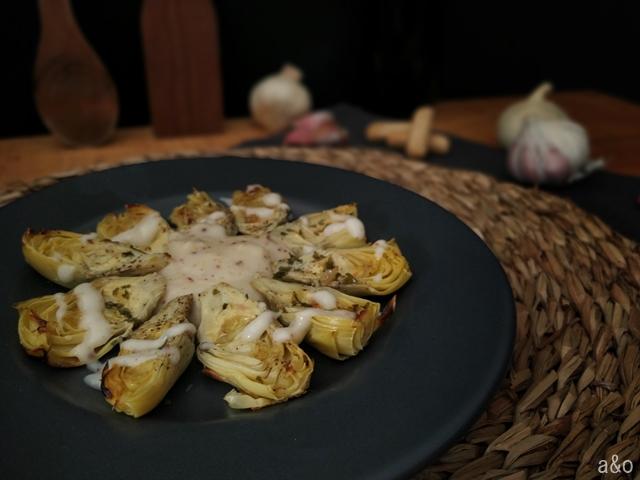  Alcachofas al horno con bechamel