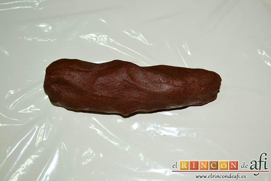 Galletas crujientes de mantequilla, formar un cilindro