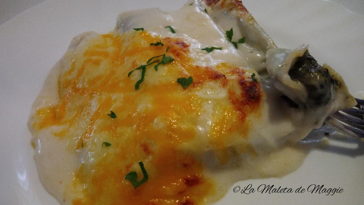 Canelones de espinacas
