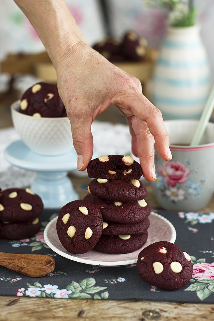 Cookies Red Velvet Saludables sin gluten y sin azúcar