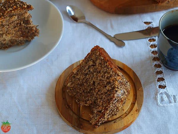 Bizcocho integral de plátano y nueces