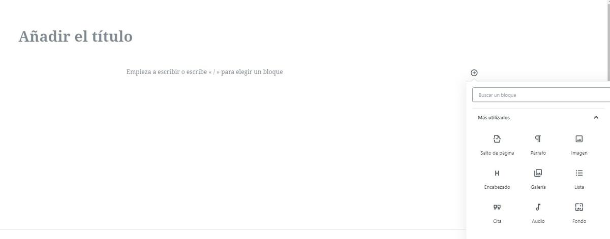 crear pagina wordpress