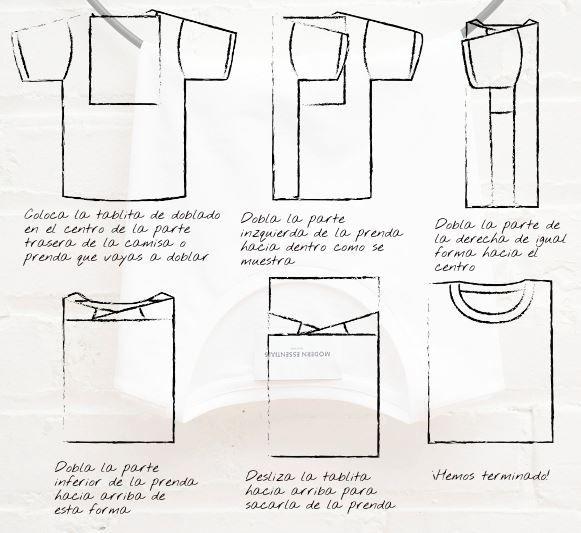 instrucciones de doblado