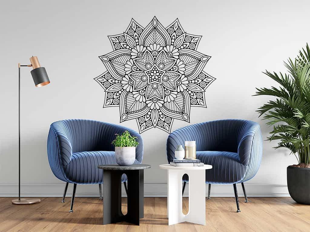 Adhesivo Crea Vinilo decorativo de pared mandala ornamental creavinilo Colombia bogota cali medellin