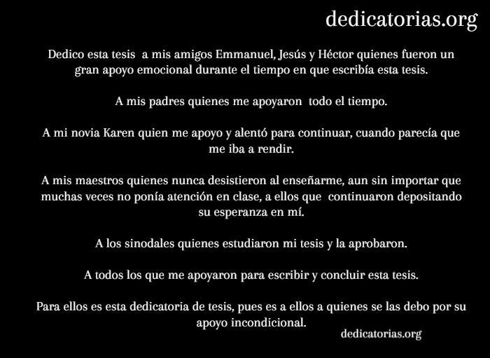 Dedicatorias para tesis de grado