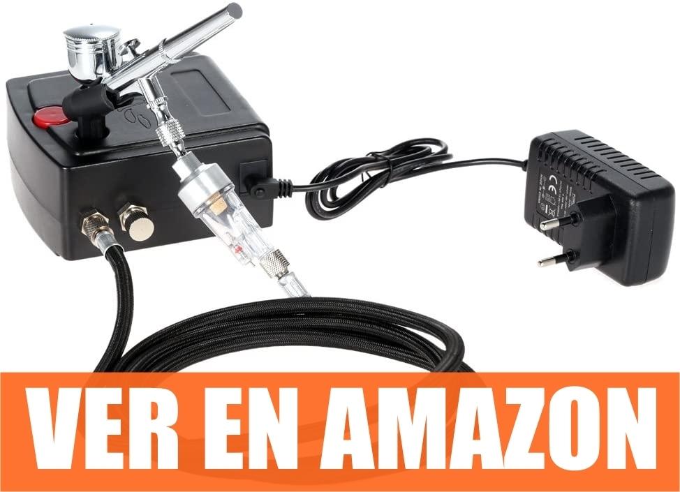 KKmoon B01DTWS16A - Aerógrafo Compresor Profesional 100-240V
