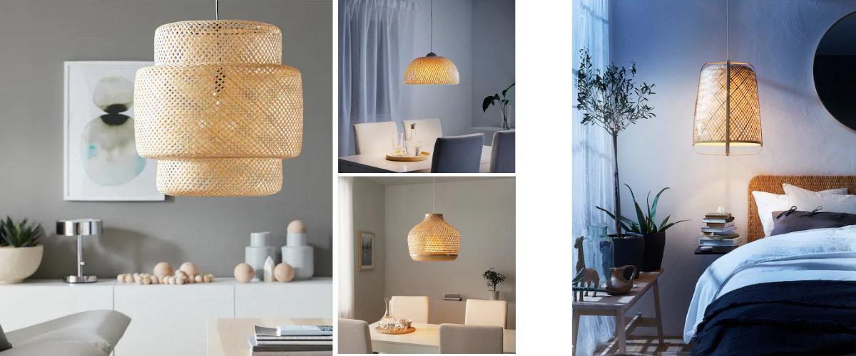 Lámparas de ratán de Ikea
