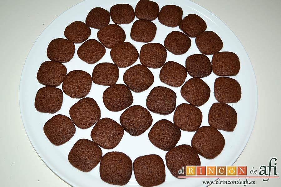 Galletas de chocolate y mantequilla, sugerencia de presentación