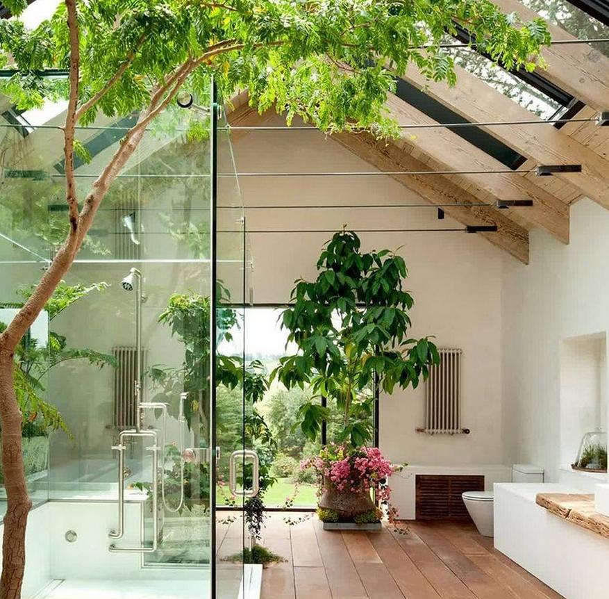 Baño exterior de ensueño