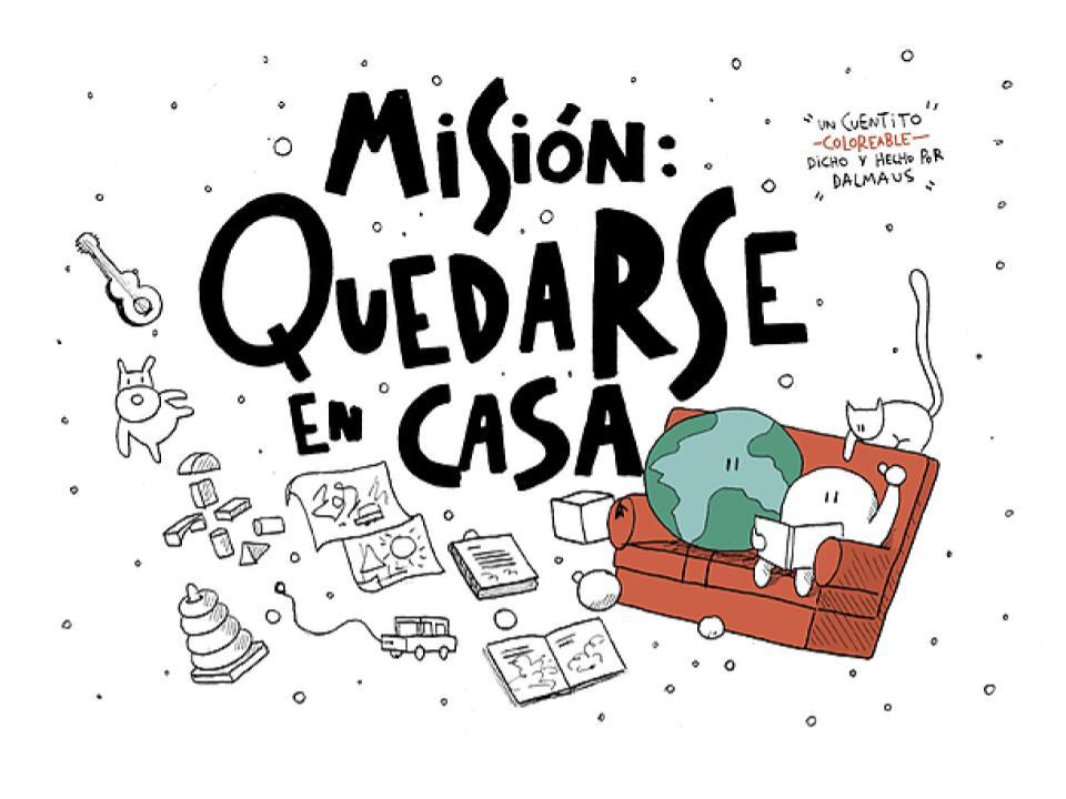  cuento coloreable misión quedarse en casa